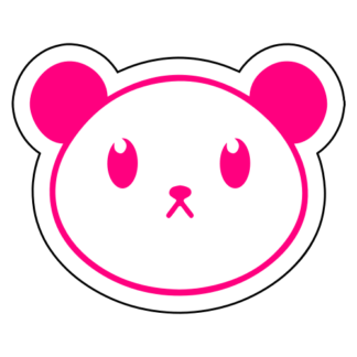 Cute Little Panda Sticker (Hot Pink)